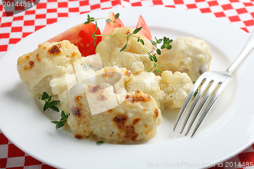 Image of Cauliflower cheese on a plate