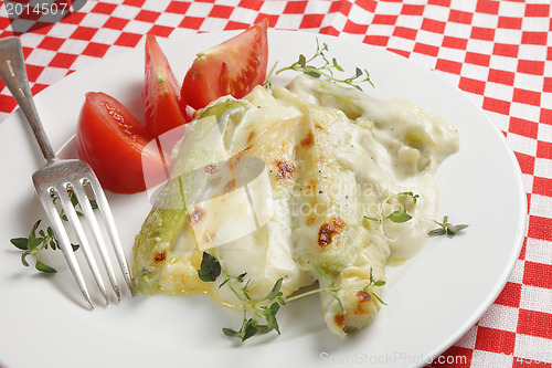 Image of Courgette in bechamel sauce