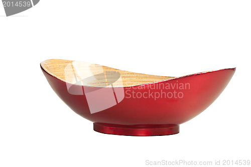 Image of Wooden Bowl Isolated on White