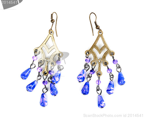 Image of earrings in ethnic style