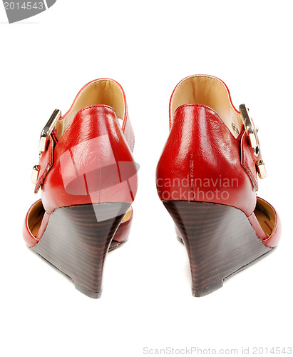 Image of Fashionable women's red shoes