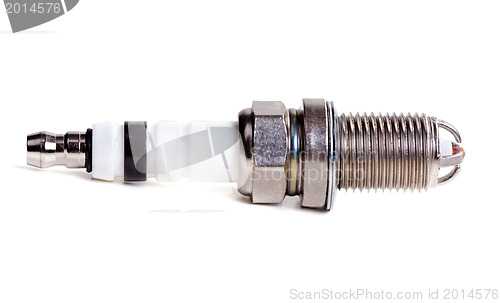 Image of Spark plug isolated on white background with clipping path