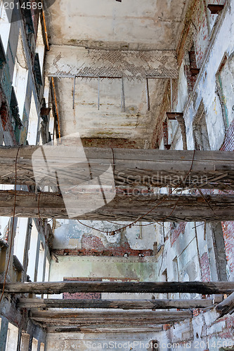 Image of interior of the destroyed house