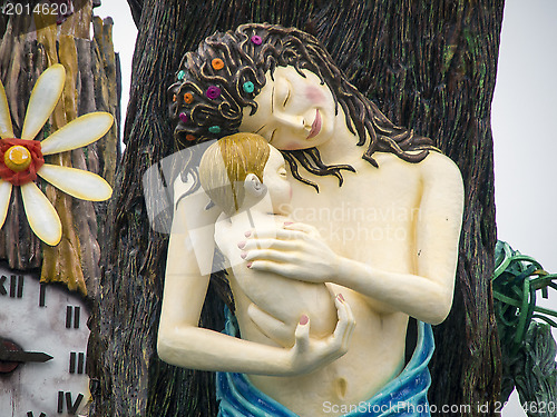 Image of VIAREGGIO, ITALY - FEBRUARY 19:   parade of allegorical chariot 