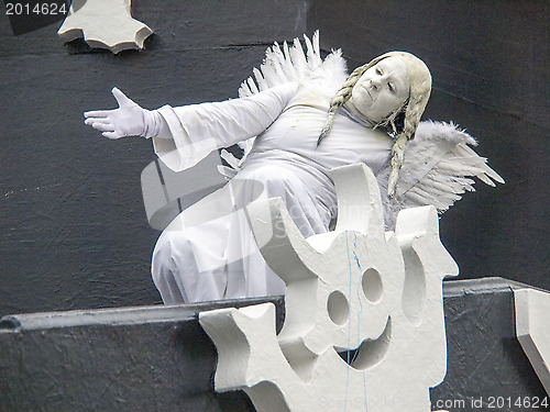 Image of VIAREGGIO, ITALY - FEBRUARY 19:   parade of allegorical chariot 