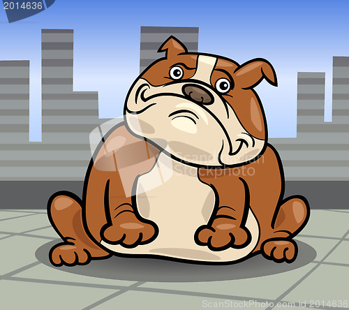 Image of english bulldog dog cartoon illustration