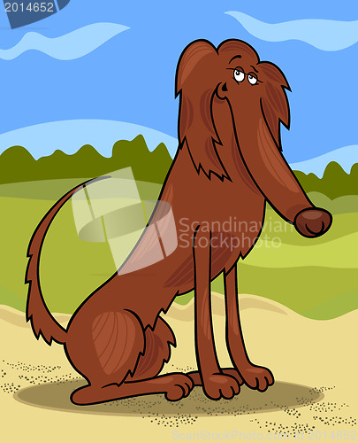 Image of irish setter dog cartoon illustration