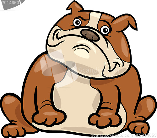 Image of english bulldog dog cartoon illustration