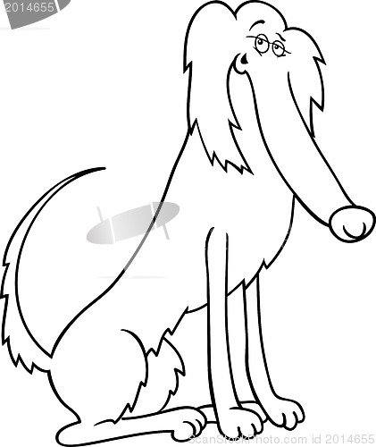 Image of irish setter dog cartoon for coloring book