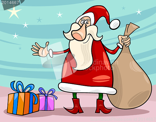 Image of santa claus christmas cartoon illustration