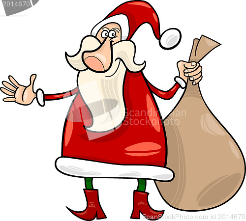 Image of santa claus christmas cartoon illustration