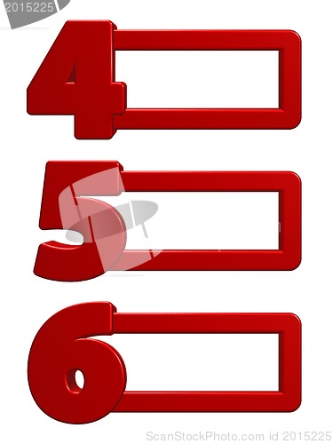 Image of numbers with frames