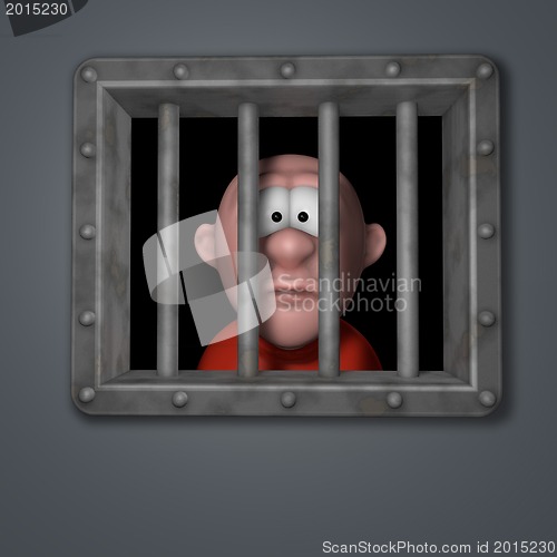 Image of cartoon guy in prison