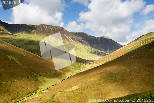 Image of Newlands Pass in Lake District in England