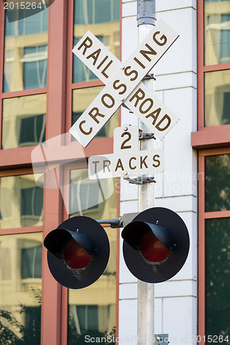 Image of Railroad crossing sign in Washington DC