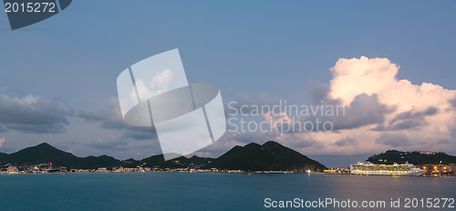 Image of Dramatic evening at Philipsburg Sint Maarten