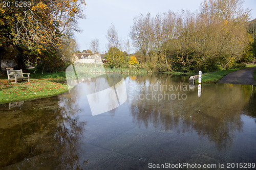 Image of Seat overlooking deep ford in Shilton Oxford