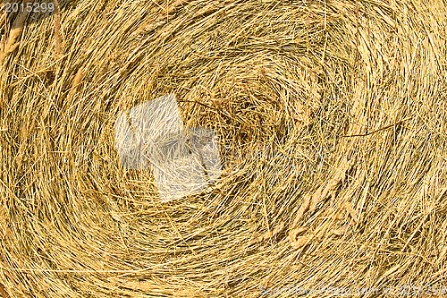 Image of The straw braided in a roll