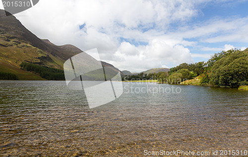 Image of View down length of Buttermere in Lake District