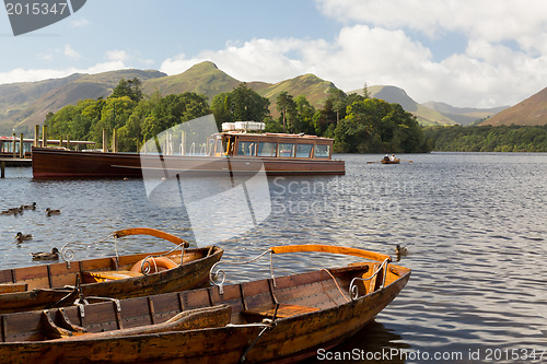 Image of Boats on Derwent Water in Lake District