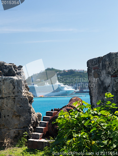 Image of Old cannon rusting on St Martin Caribbean