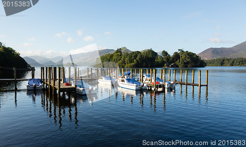 Image of Boats on Derwent Water in Lake District