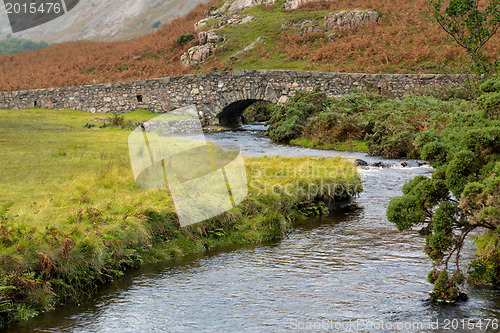 Image of Stone bridge over river by Wastwater