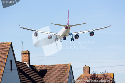 Image of Airbus A340 Virgin Atlantic lands at Heathrow