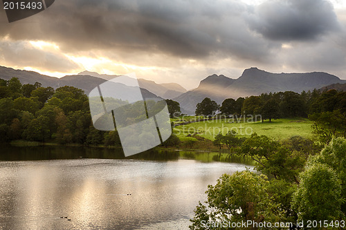 Image of Sunset at Loughrigg Tarn in Lake District