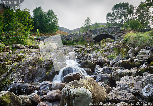 Image of Ashness Bridge over small stream in Lake District