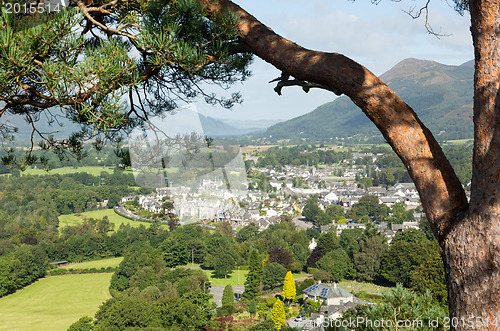 Image of Keswick town from Castlehead viewpoint