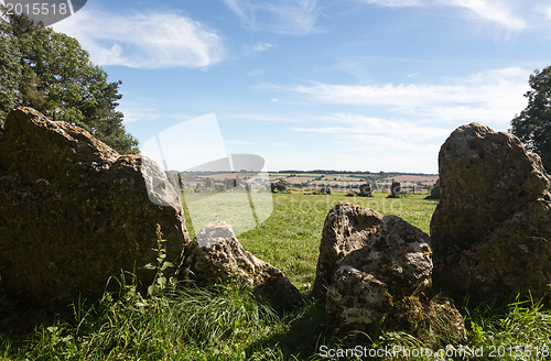 Image of Rollright Stones stone circle in Cotswolds