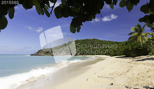 Image of Happy Bay off coast of St Martin Caribbean