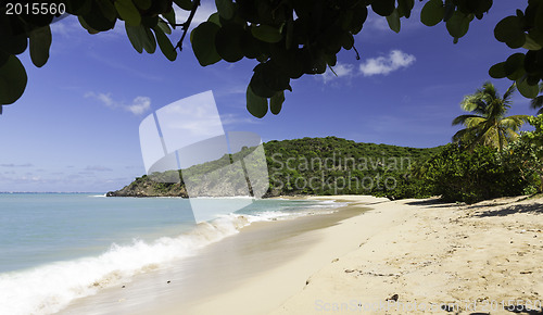 Image of Happy Bay off coast of St Martin Caribbean