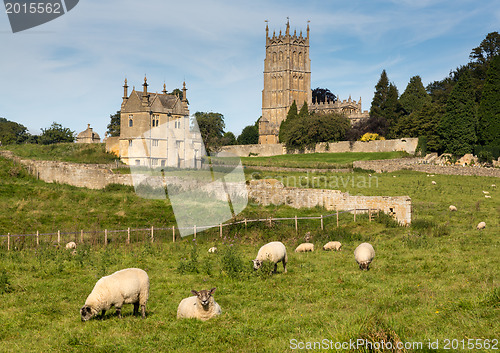 Image of Church St James across meadow in Chipping Campden