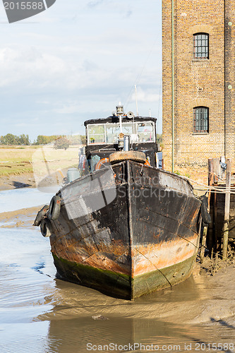 Image of Old Sailing barge house boat at Faversham Kent