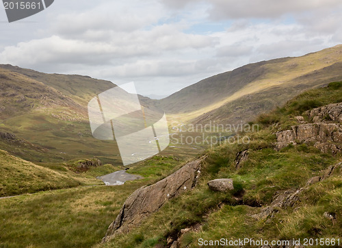 Image of View toward Eskdale from HardKnott Pass