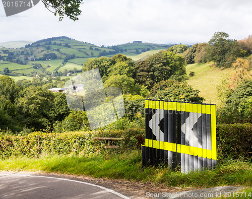 Image of Dangerous bend in road in Wales