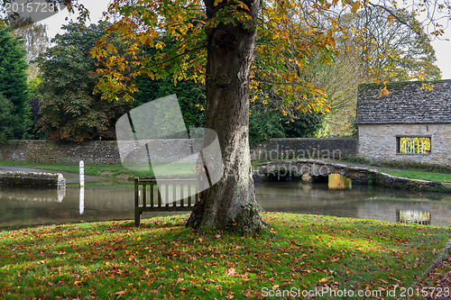 Image of Seat overlooking deep ford in Shilton Oxford