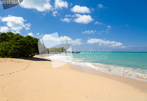 Image of Happy Bay off coast of St Martin Caribbean