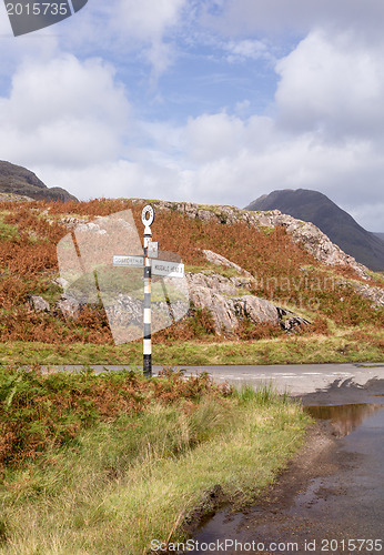 Image of Old road sign at Wast Water in Wasdale