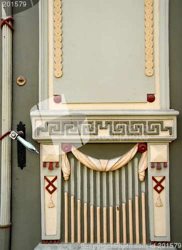 Image of Old beautiful decorated door