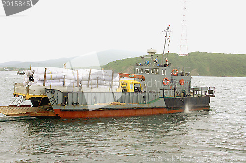 Image of Loaded ferry.