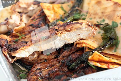 Image of Grilled chicken sliced closeup