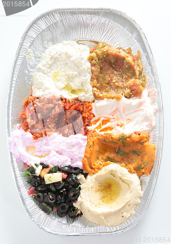 Image of Mezze plate from above