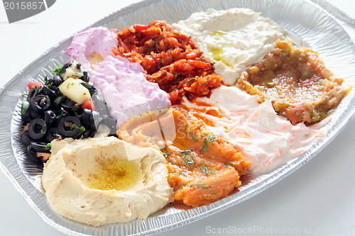 Image of Arab or Turkish mezze plate