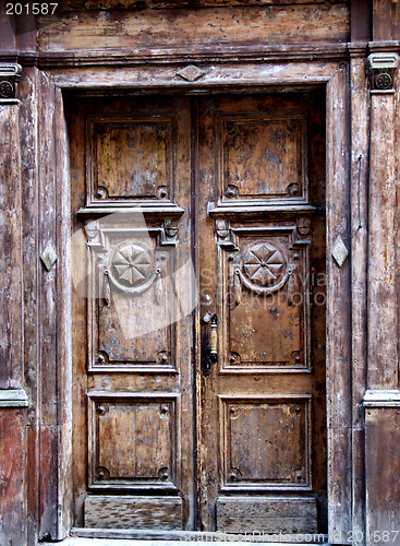 Image of Decorated wooden door