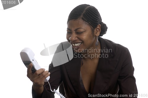 Image of woman on telephone