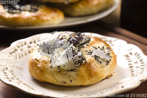 Image of Cebularze - traditional polish cake with onion and poppy seed