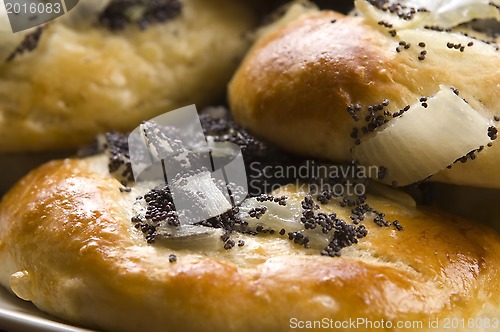 Image of Cebularze - traditional polish cake with onion and poppy seed